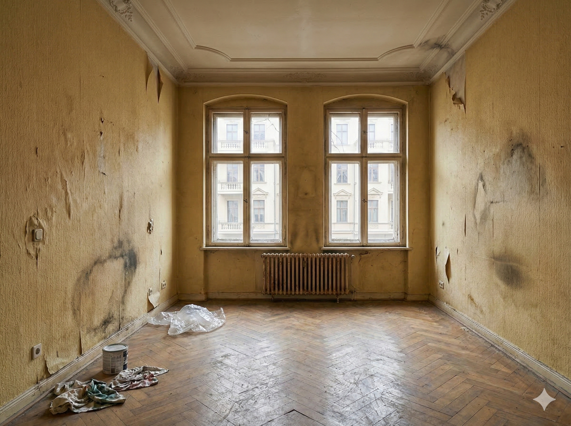 Tapezierarbeiten Berlin – Vorher