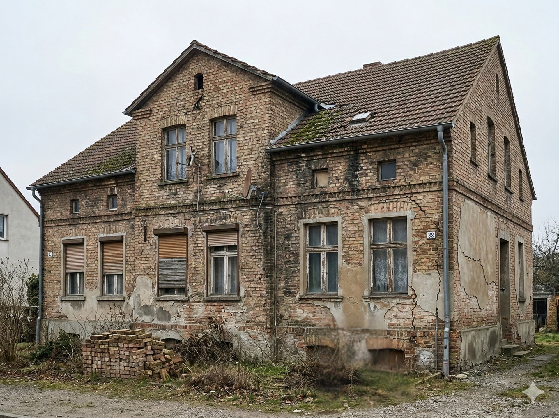 Wärmedämmung WDVS Brandenburg – Vorher